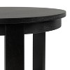 Kate and Laurel Foxford Round Wood Side Table, 22x22x24, Black - 3 of 4