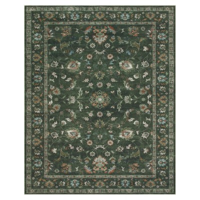 Lahome Vintage Vine Center Full Coverage Short Pile Velvet Rectangular Indoor Area Rug