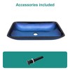 Lyngins Tempered Glass Vessel Sink Bathroom Vanity Set – Matte Black Stainless Steel Faucet & Pop-Up Drain, for Bathroom/Dressing Room - 3 of 4