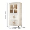 Vynxaria 25.59" Side Wide Folding Wardrobe with Magnetic Door & Wheels - 3 of 4