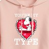 Women's - Peanuts - You're My Type Cropped Graphic Hoodie - 2 of 4