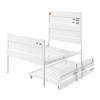 Royal Hampton Style Metal Full Size Bed with Straight Leg Support, White - 3 of 4