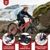 CAVINAS 24 Inch Shimano 6-Speed Bike with Disc Brakes for Girls and Boys,Mountain Bicycle with Leather Saddle and Grips,Red - 3 of 4