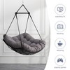 KTMBDW Hammock Chair with Cushion, Swing Chair with Hanging Hardware Kits, Bohemian Style Cotton Rope Hanging Chair for Bedroom Indoor Outdoor - 4 of 4