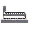Whisen Twin Size Upholstered Platform Bed with Wood Supporting Feet and Twin Size Trundle - 4 of 4