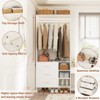 Aheaplus 30'' Freestanding Closet Organizer with Hanging Rods and Drawers, Closet System with Storage Shelves - 4 of 4