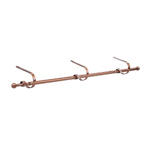 Original MantleClip Rod Stocking Holder Brushed Copper: Expandable Hanger for Mantel, Protective Gripper Pads - 1 of 3