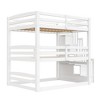 Full Size Triple Bunk Bed with Storage Staircase, Separate Design Wood Bed Frame - ModernLuxe - 4 of 4