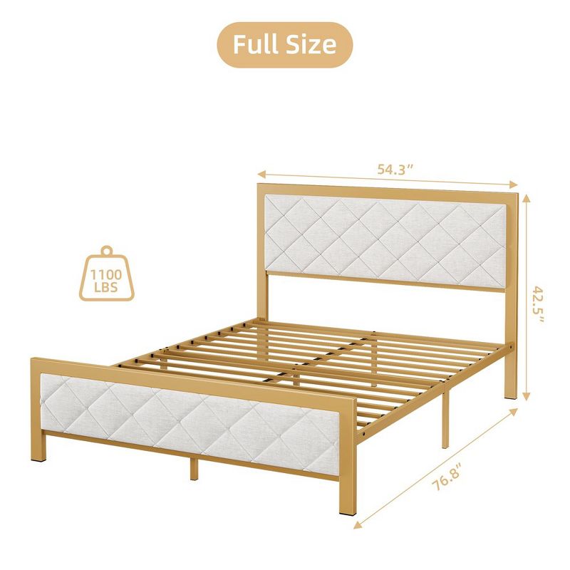 Composite Cotton Press Thread Soft Wrapped Bed Frame, 3 of 8