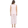 Casual Nights Women's Sleeveless Floral Lace Capri Pajama Set - 3 of 4