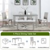 Aukfa 6-Piece Wooden Dining Table Set with 4 Upholstered Chairs & Bench - Rectangular Dining Table with Crystal Accents - 4 of 4