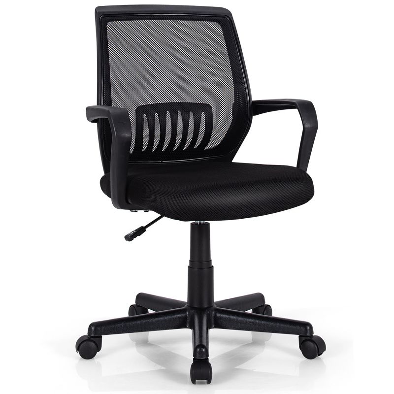Costway Height Adjustable Mid-Back Mesh Chair  Executive Chair w/ Lumbar Support, 1 of 11