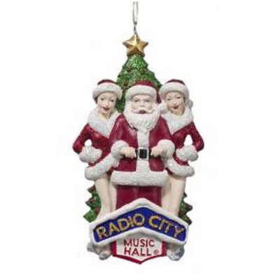 Kurt S. Adler 6" Red and White Radio City Rockettes with Santa Claus Christmas Ornament