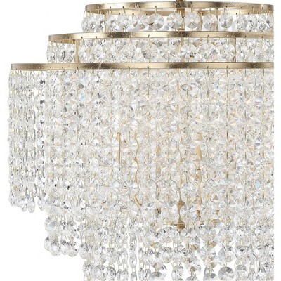 Gabrielle Antique Gold 6-Light Crystal Chandelier