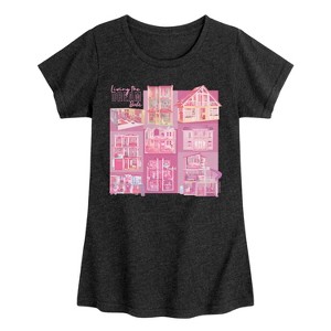 Girls' - Barbie - Living the Dream Fitted Short Sleeve Graphic T-Shirt - 1 of 4