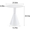 White coffee table, simple modern negotiation table, balcony dining table - 2 of 4