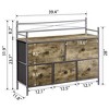VECELO Dresser with 5 Fabric Drawers, Storage Organizer Unit for Bedroom or Living Room, TV Stand with Storage, Gray - 3 of 4