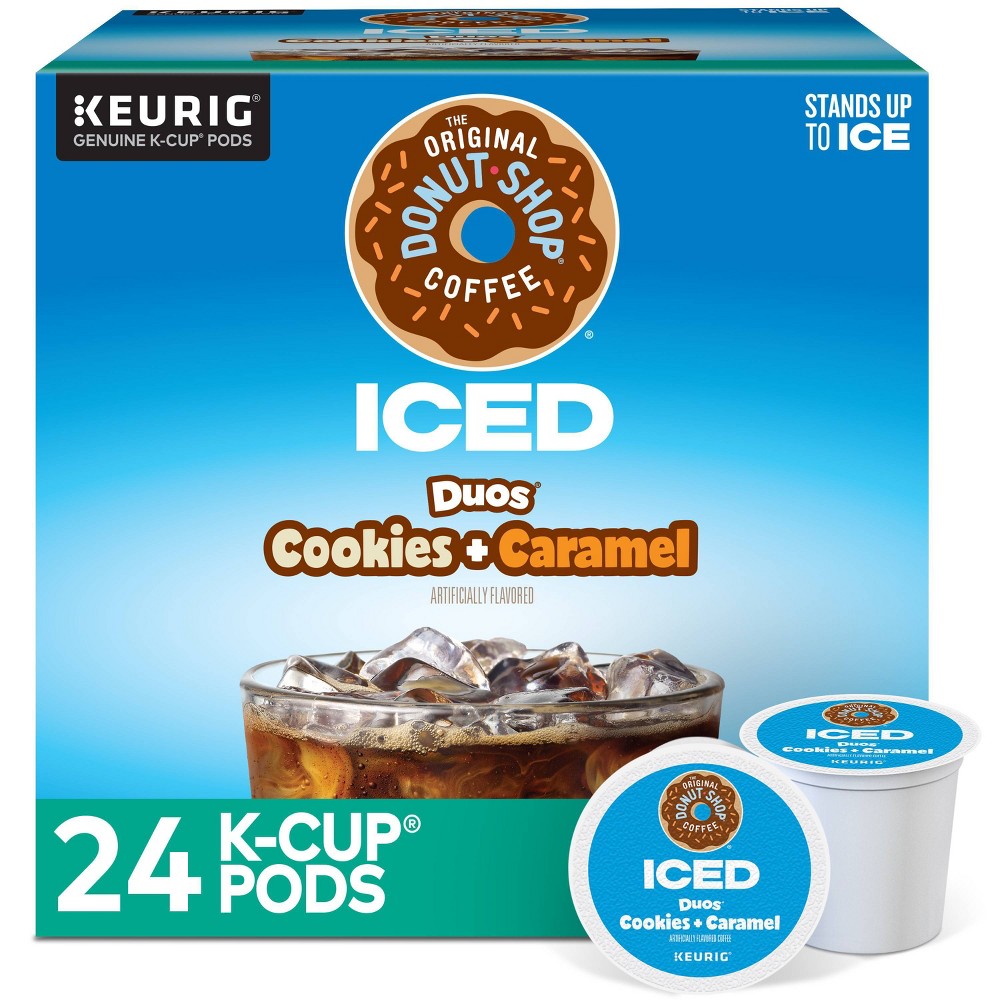 Photos - Coffee Keurig The Original Donut Shop ICED Cookies + Caramel Medium Roast K-Cup P 