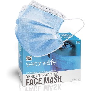 SereneLife 3 Layer Disposable Face Mask - 1 of 4