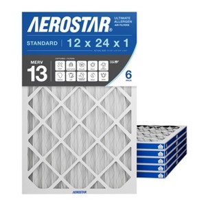 Aerostar AC Furnace Air Filter - Health - MERV 13 - Box of 6 - 1 of 4