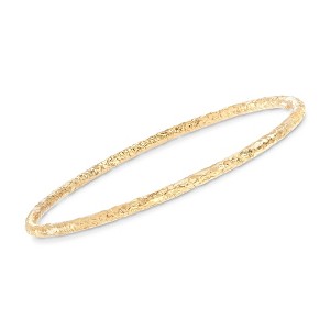 Ross-Simons Italian 22kt Gold Over Sterling Hammered Bangle Bracelet - 1 of 3