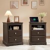 AMERLIFE Farmhouse Nightstand with Charging Station - 2 of 4