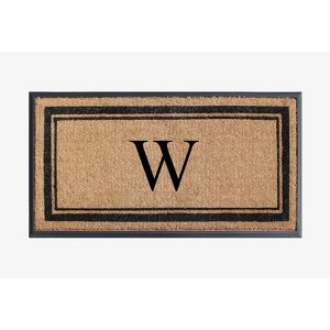 A1HC Natural Rubber Coir Outdoor Doormat 24x48 Monogrammed Anti-Shed Treated Durable Front Door Mat - 1 of 4