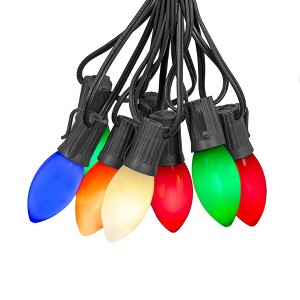 Novelty Lights C9 LED Christmas Smooth Plastic Light Set, (25 Bulbs, 25 Feet) - 1 of 4