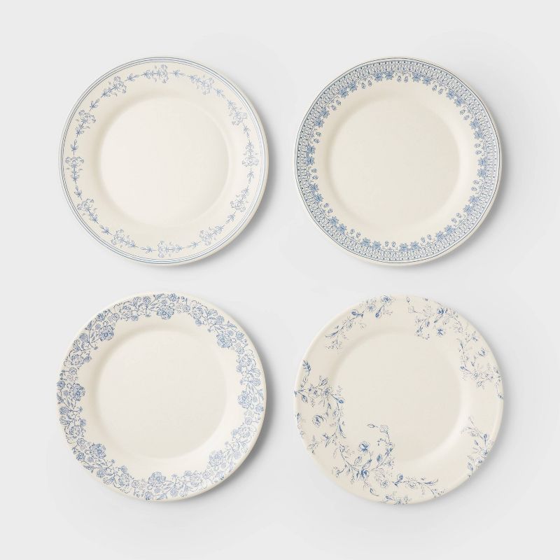 4pc 10.5&#34; Melamine Mixed Pattern Dinner Plate Set - Threshold&#8482; designed with Studio McGee, 4 of 8