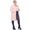 PS Leopard Print Open Front High Pile Fleece  Coat - White Mark - 3 of 4