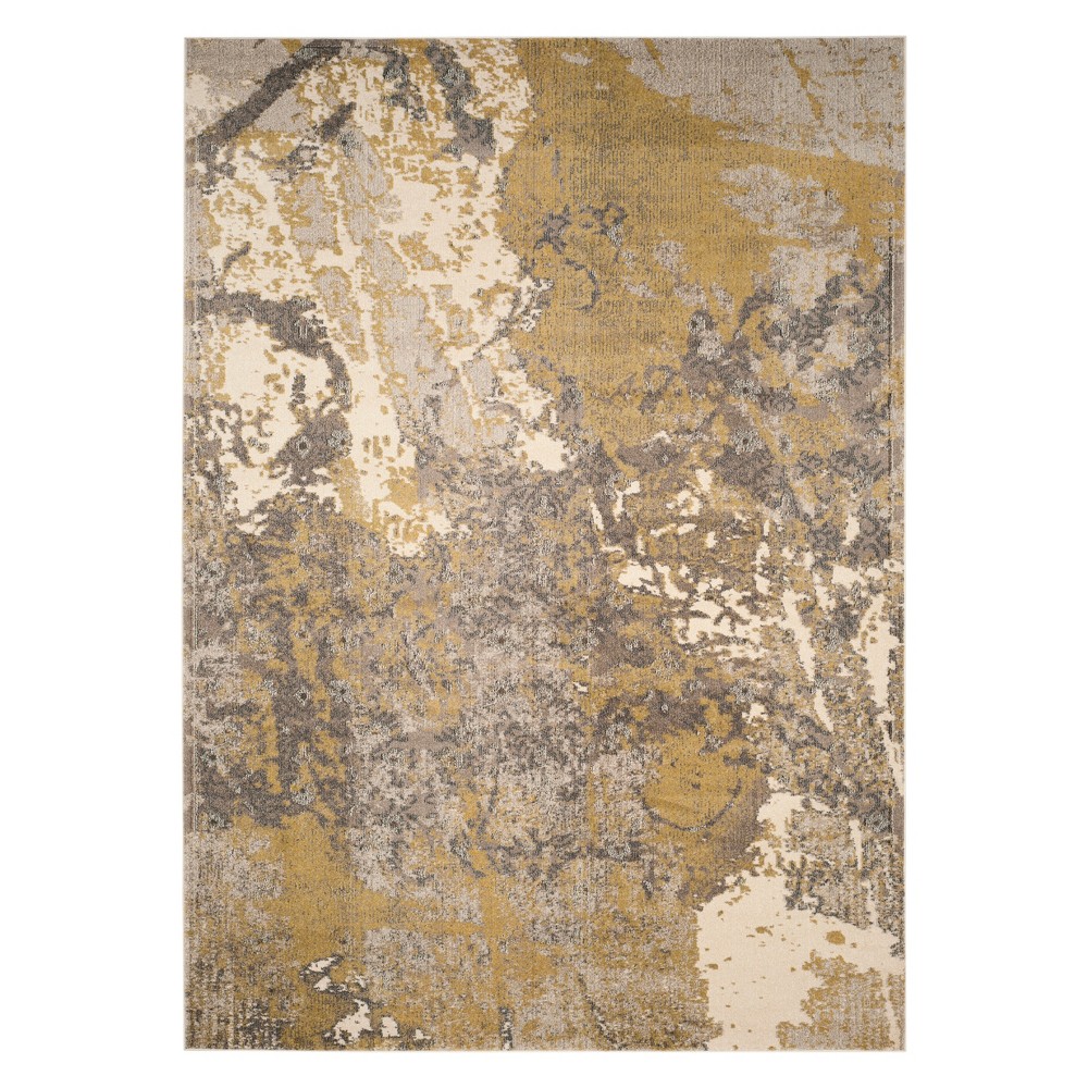 8'x11' Marble Area Rug Ivory/Gray - Safavieh