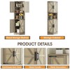 Tall, Narrow Farmhouse Corner Cabinet with Doors and Storage Shelves, Multi-Purpose Cabinet - 3 of 4