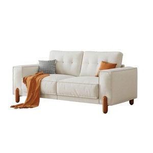 NicBex Upholstered Loveseat Sofa Mid-Century Modern 2 Seater Sofa Couch with Tufted Backrest and 4 Wood Legs for Living Room,Bedroom - 1 of 4