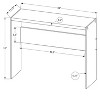 NicBex Console Table with Tempered Glass Side Design,Stylish Minimalist Entryway Table,Modern Couch Table for Living Room - image 3 of 4