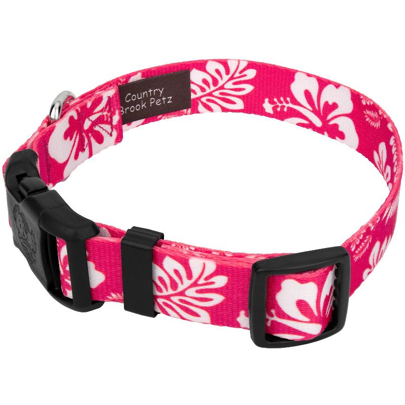 Country Brook Petz Deluxe Pink Hawaiian Dog Collar - Made in The U.S.A., 5 of 8
