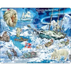 Larsen Puzzles Towards the North Pole Kids Jigsaw Puzzle - 65pc