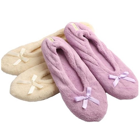 Purple ballet slippers deals