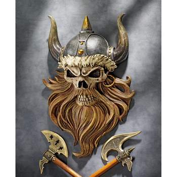 Design Toscano The Skull of Valhalla Viking Warrior Wall Statue