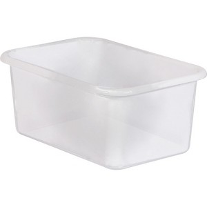 Teacher Created Resources Small Plastic Storage Bin, Clear (Pack of 6) - 1 of 1