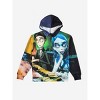 Corpse Bride The Couple Big Print Long Sleeve Adult Hooded Sweatshirt - 2 of 4