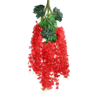 Unique Bargains Fake Wisteria Hanging Flower Artificial Flowers for Home Party Decoration