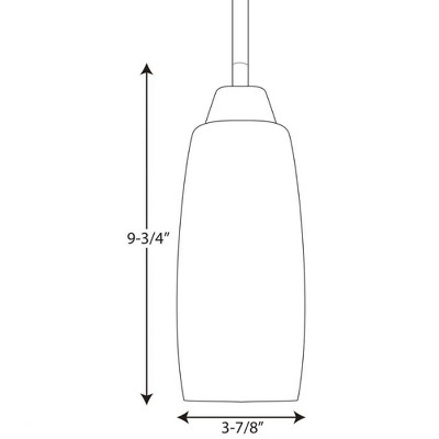 Brushed Nickel Mini Pendant with Etched Glass Shade