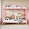 Coolmee Metal Bunk Bed Twin Over Twin, Heavy Duty Bunk Beds Frame with Arched Guardrail and Safety Ladder, Sturdy Steel Bed for Kids Boys Girls - 3 of 4