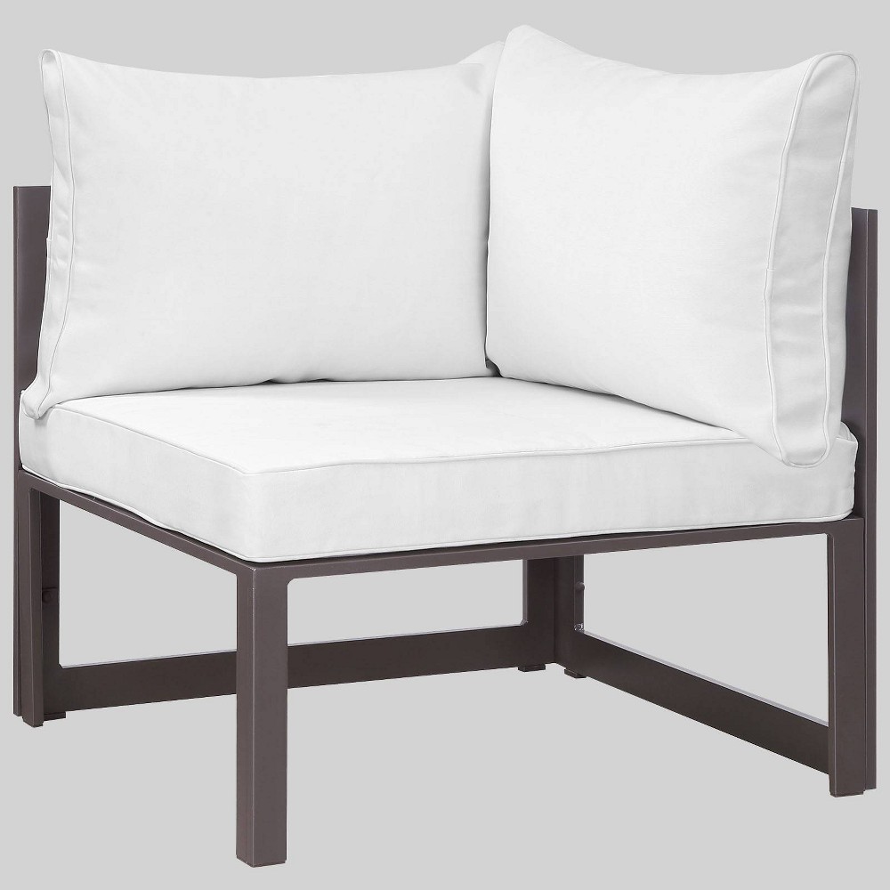 Fortuna Corner Outdoor Patio Armchair White - Modway