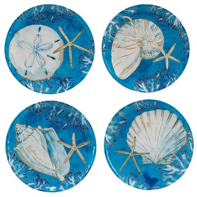 Set of 4 Playa Shells Dinner Plates - Certified International
