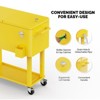 Karl Home 80 QT Yellow Patio Cooler Cart with Tray - 4 of 4