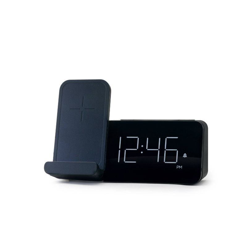 Power Stand Alarm Table Clock Black - Capello, 4 of 7