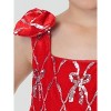 2Bunnies Girls' Christmas New Year Holiday Party Velvet Sequin Bow Dress - 3 of 4