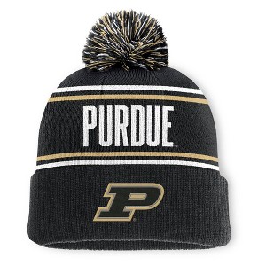 NCAA Purdue Boilermakers Cuffed Knit Pom Beanie - 1 of 2