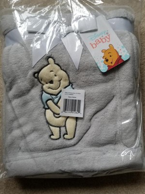 Disney Baby Hunny Bear Winnie The Pooh Gray Soft Faux Shearling Baby Blanket - Lambs & Ivy